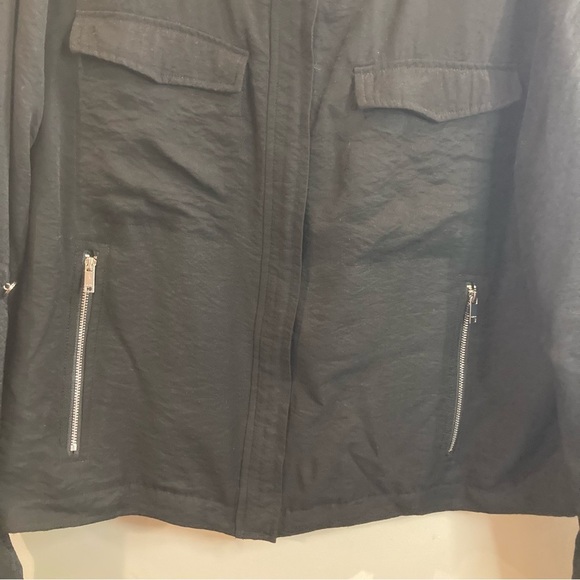 DKNY Sz XL Soft Shell Moto Zipper Closure Uncollared Convertible Sleeve Javkey - Picture 4 of 13